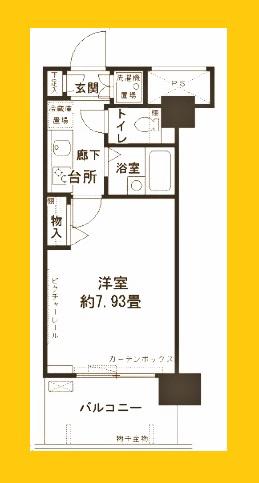 ARTAINE新横浜(1K/10階)の間取り写真