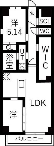 アーチレジデンス川名駅前(2LDK/6階)の間取り写真