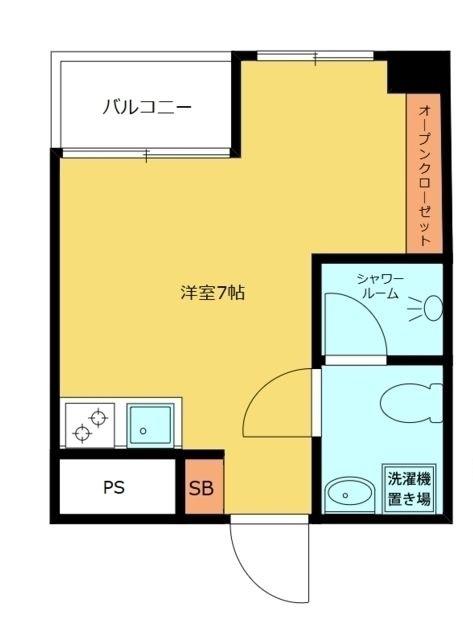 GODAI方南町(ワンルーム/3階)の間取り写真