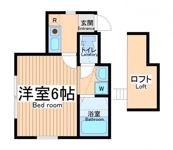 シティハイツ2(1K/2階)の間取り写真