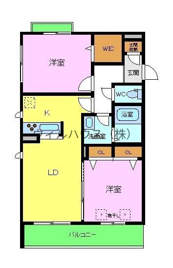 シャーメゾン リラフォート(2LDK/2階)の間取り写真