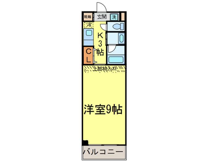 コート・リバーサイド(1K/3階)の間取り写真