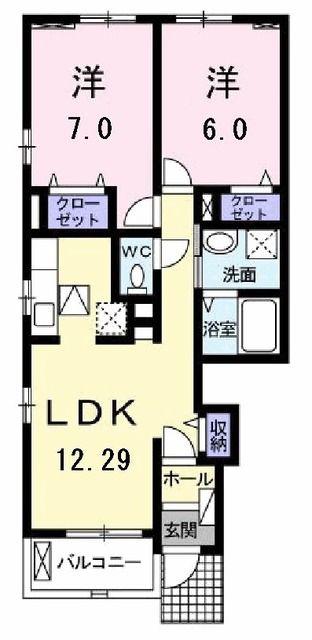 エレガン.メゾン(2LDK/1階)の間取り写真