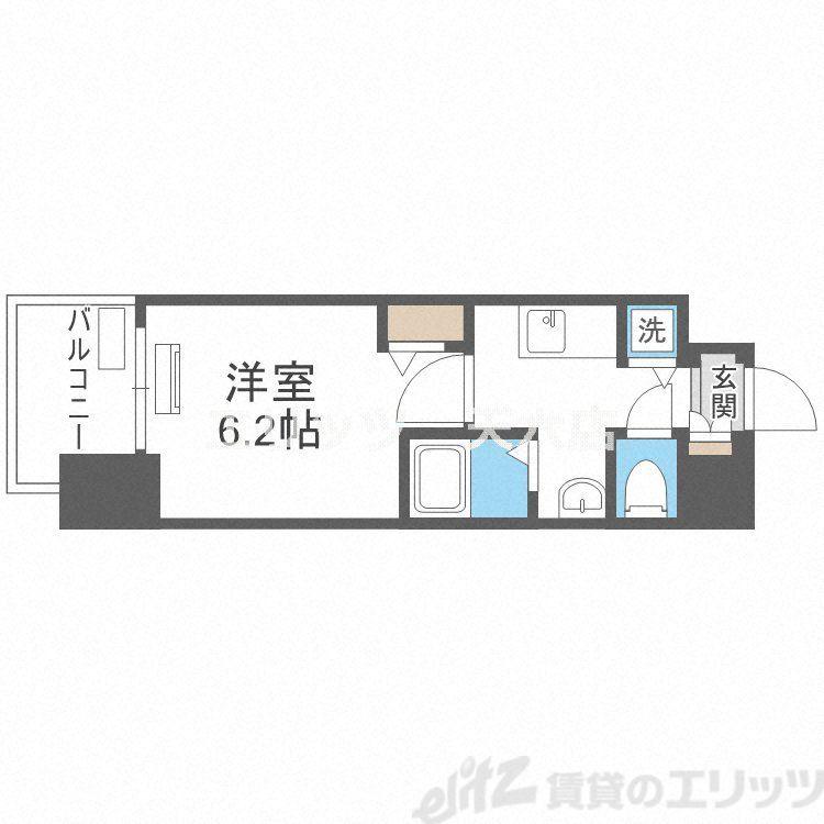 ララプレイス新大阪シエスタ(1K/5階)の間取り写真