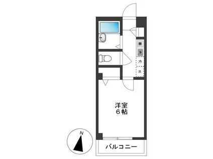 アムール(1K/1階)の間取り写真