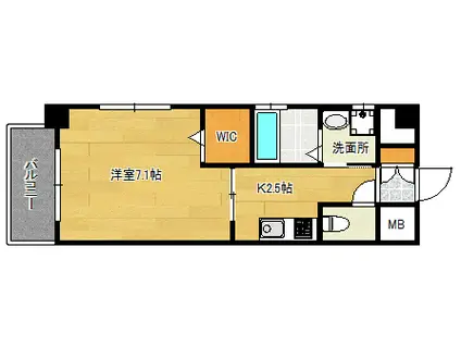 シュガーパーク(1K/9階)の間取り写真