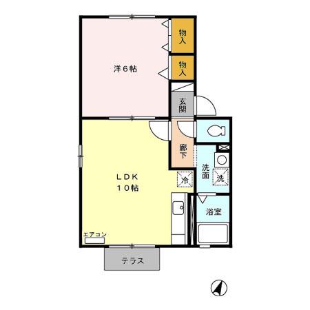 セジュールノア(1LDK/1階)の間取り写真