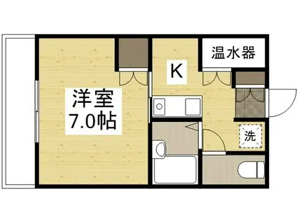 ライフコート(1K/3階)の間取り写真