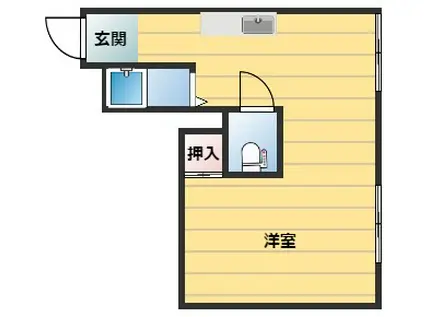 ハイツ富士(ワンルーム/3階)の間取り写真