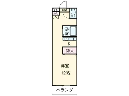 クリーンハイツ安井III(ワンルーム/2階)の間取り写真