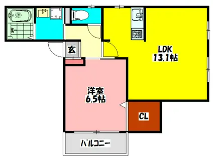 あさひ館(1LDK/1階)の間取り写真