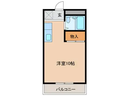 メゾン松宮(ワンルーム/2階)の間取り写真