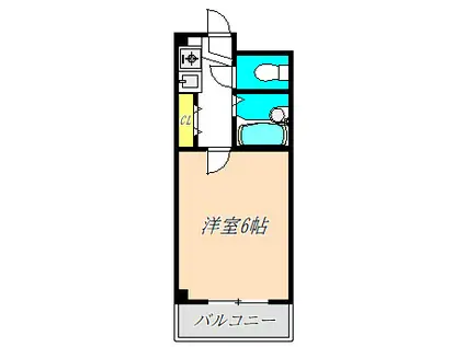 メゾンイシケン(1K/2階)の間取り写真