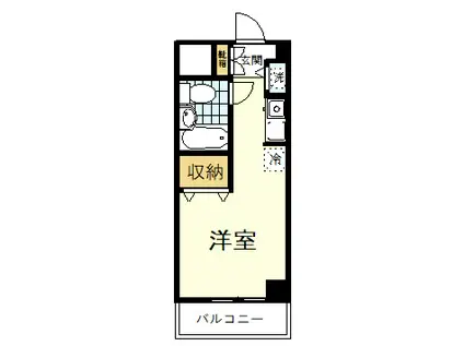第62クリスタルマンション(ワンルーム/8階)の間取り写真
