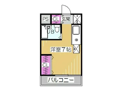 ヌーベルコート三国ヶ丘(ワンルーム/5階)の間取り写真