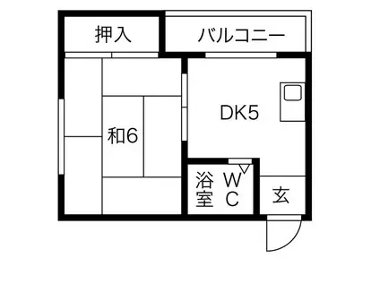 プレアール竹渕東(2DK/1階)の間取り写真