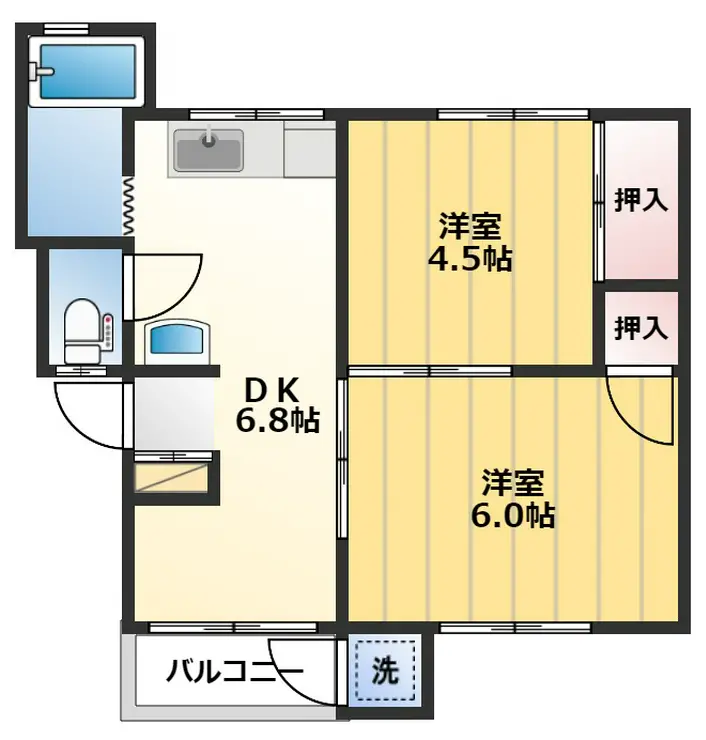 寺田マンション 3階階 間取り