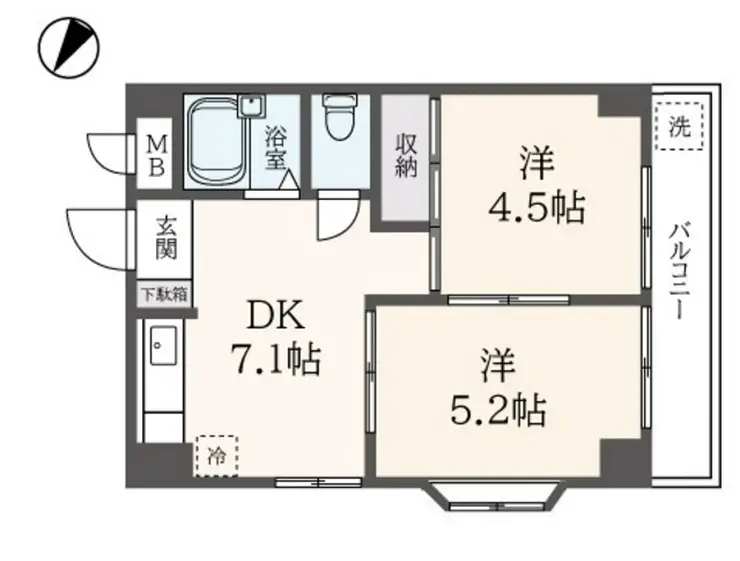 パレス磯子 3階階 間取り