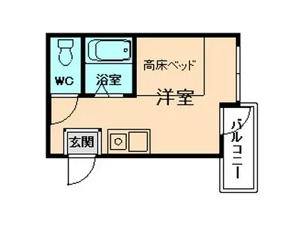 ローレンス栄本町(ワンルーム/1階)の間取り写真