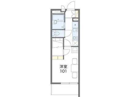 名鉄名古屋本線 山王駅(愛知) 徒歩10分 3階建 築18年(1K/2階)の間取り写真