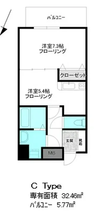 アンフォーラメグロ 3階階 間取り