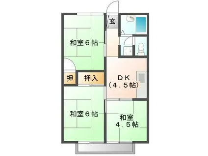 プレジール松下(3DK/2階)の間取り写真