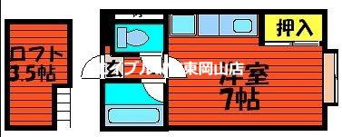 ACT18(1K/2階)の間取り写真