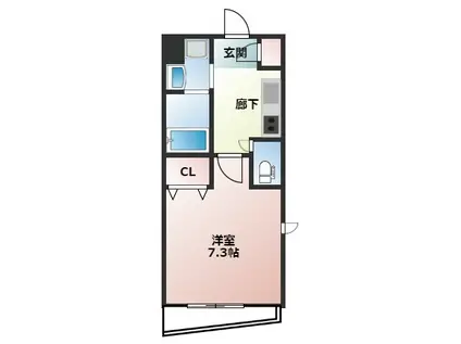 LIVIAZ NAMBA AIRY(1K/5階)の間取り写真