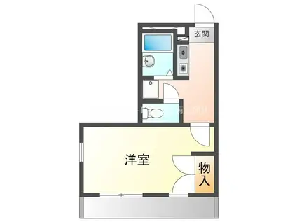 レオパレス金屋橋(1K/2階)の間取り写真