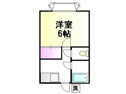 富士ハイツ(1K/1階)の間取り写真