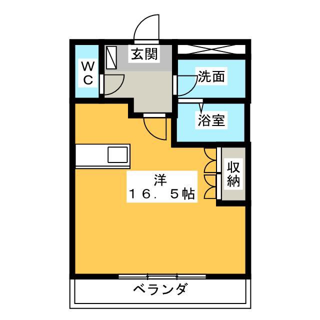 ベル・クオレ(ワンルーム/4階)の間取り写真