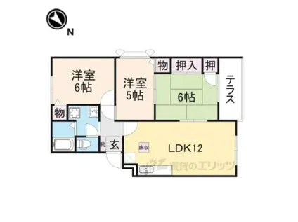 ファミール池尻(3LDK/1階)の間取り写真