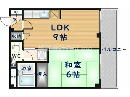 ファースト小阪(1LDK/3階)の間取り写真