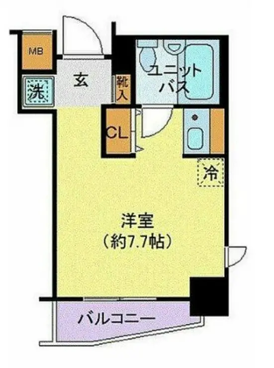 エスコート麻布十番 8階階 間取り