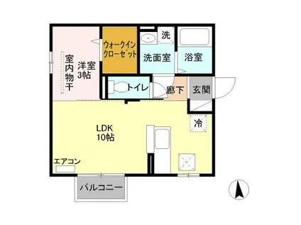 ドルチェ(1LDK/1階)の間取り写真