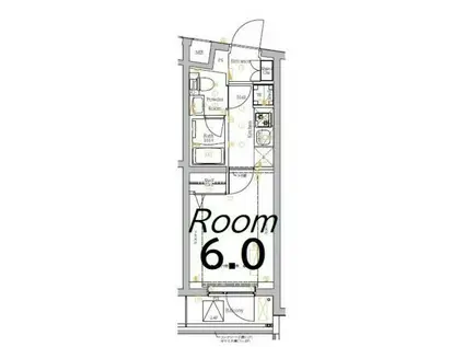 AZEST堀切菖蒲園III(1K/2階)の間取り写真