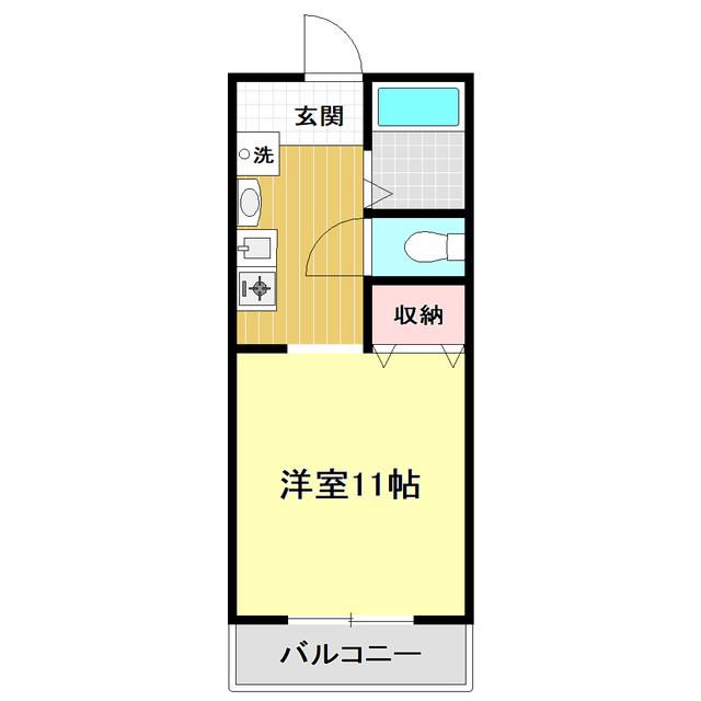 フィットハイム比島(ワンルーム/4階)の間取り写真