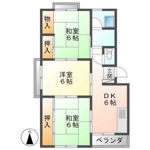 須賀第2ビル(3DK/4階)の間取り写真