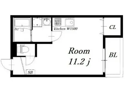 MARKVILLA宿院(ワンルーム/3階)の間取り写真