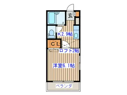メゾン・ド・マロン(1K/1階)の間取り写真