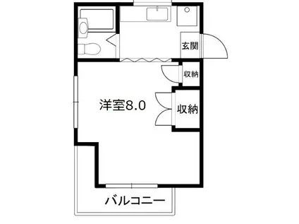 メゾン清水(1K/1階)の間取り写真