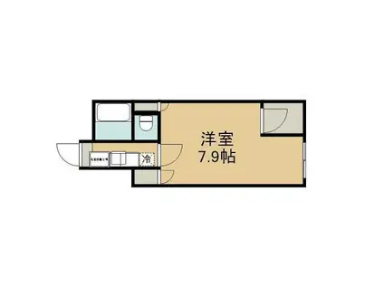 ブリリアントハイツ(1K/2階)の間取り写真