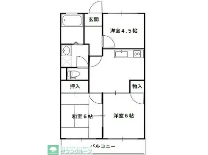 志村ハイツ(3DK/2階)の間取り写真