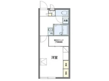 レオパレスノミヤマ(1K/2階)の間取り写真