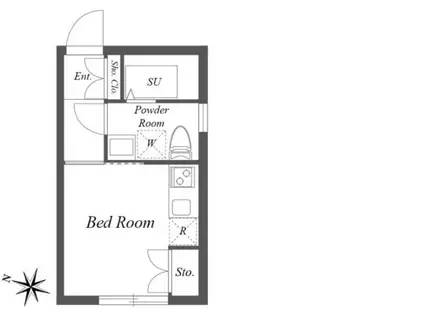 オススメ 東急田園都市線 三軒茶屋駅 駅近 3階 (ワンルーム/3階)の間取り写真