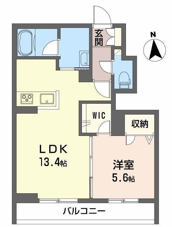 スマイリング桜田(1LDK/1階)の間取り写真