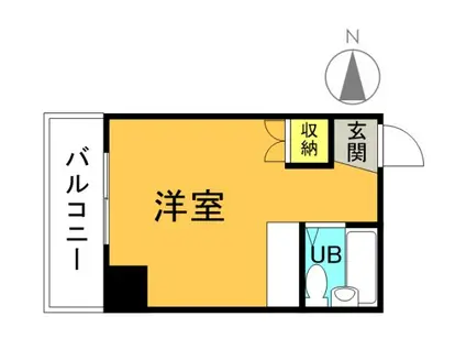 RESIDENCE R(ワンルーム/7階)の間取り写真