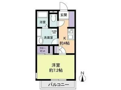 コンフォートエスト(1K/1階)の間取り写真