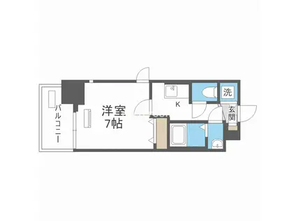 フォーリアライズ南堀江ヴィータ(1K/9階)の間取り写真