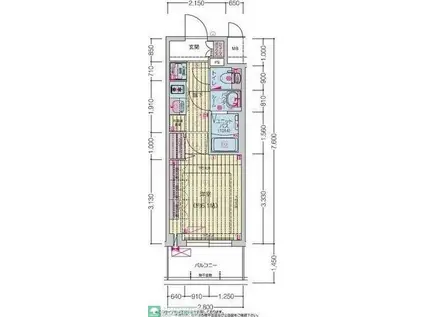 プレサンス上前津ディアシス(1K/2階)の間取り写真